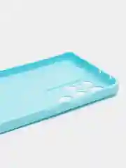 Голубой чехол для Samsung Galaxy S21 Ultra (Самсунг С21 ультра) Силиконовый, c защитой камеры