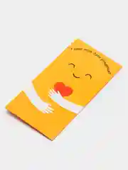 Лимонный конверт-открытка для денег, подарочный "С Днём рождения"