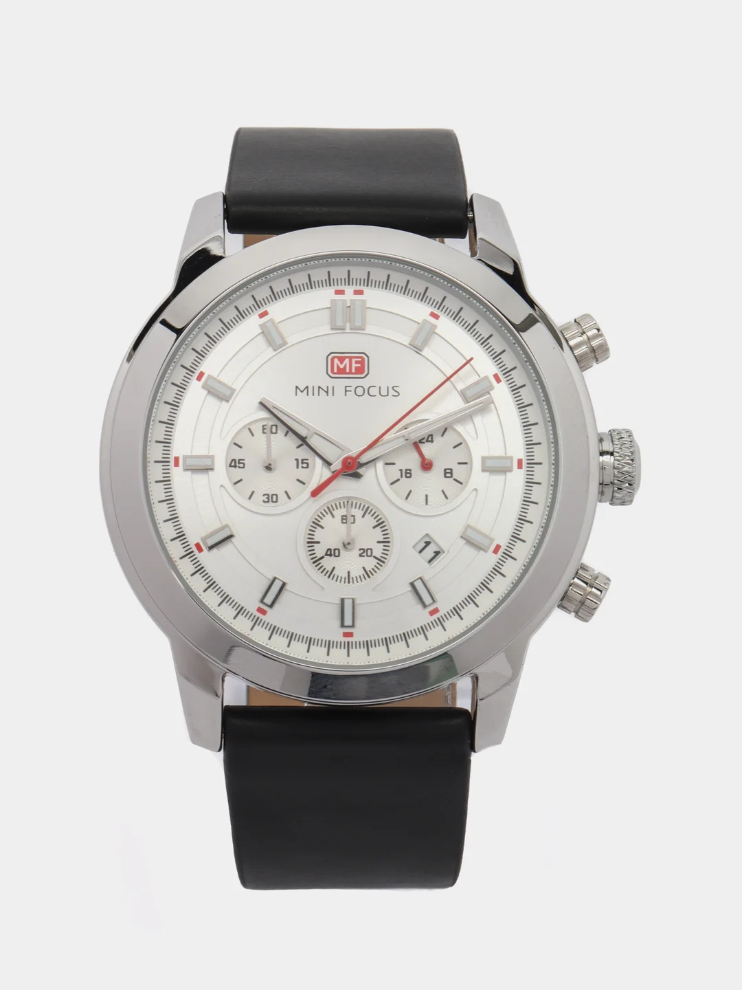 Серебряный мужские наручные часы Mini Focus MF0112G с хронографом, в подарочной упаковке