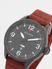 Багровый мужские наручные часы Curren 8265 с календарём в подарочной упаковке