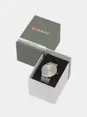 Серебряный мужские наручные часы Curren 8256 в подарочной упаковке