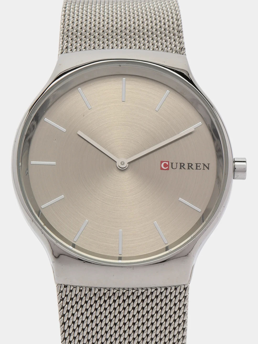 Серебряный мужские наручные часы Curren 8256 в подарочной упаковке