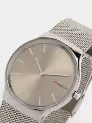 Серебряный мужские наручные часы Curren 8256 в подарочной упаковке