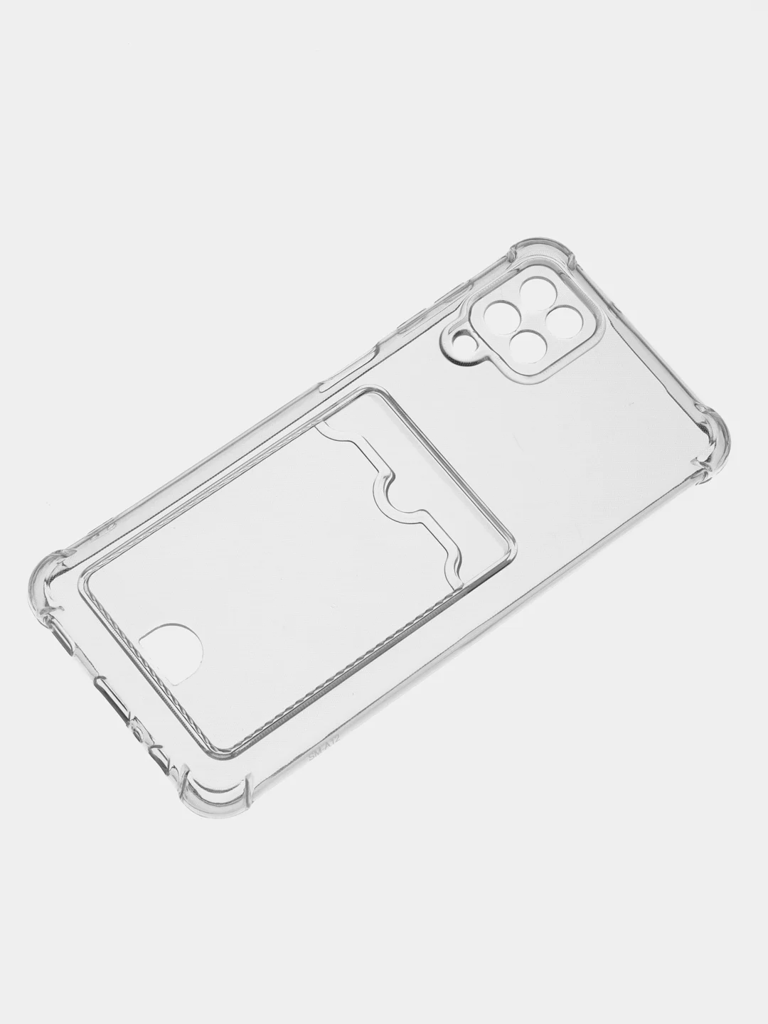 Марсала чехол для Samsung Galaxy A12 / M12, Самсунг Галакси А12 / М12 прозрачный, с карманом для карты