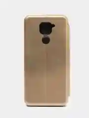 Золотой чехол-книжка для Xiaomi Redmi Note 9 / Note9 (Сяоми редми ноте 9), экокожа