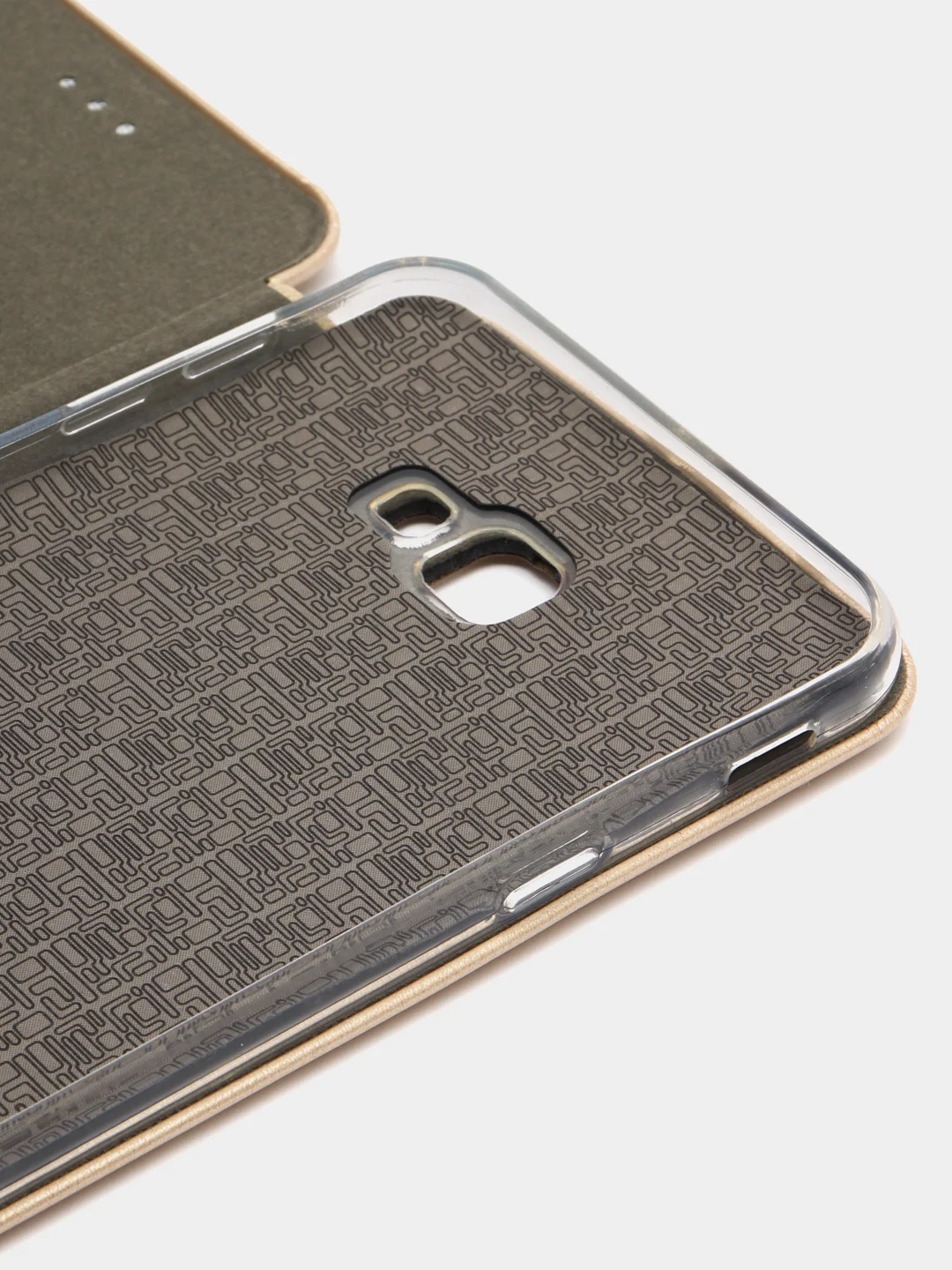 Золотой чехол-книжка для Samsung Galaxy J 4 +, Samsung Galaxy J 4 Plus, Самсунг J 4+, экокожа