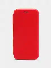 Красный чехол-книжка для Samsung Galaxy J 7 (2017), Samsung J7 (2017), Самсунг J 7, экокожа