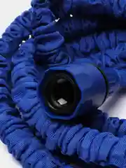 Синий шланг садовый, для полива, растягивающийся, с пистолетом