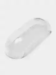 Вишнёвый чехол для наушников Apple AirPods 1, 2, 3, Pro, пластиковый прозрачный с буквой
