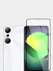 Ледяной 1-2 шт стекло для Infinix Hot 20 защитное BROSCORP прозрачное олеофобное с черной рамкой