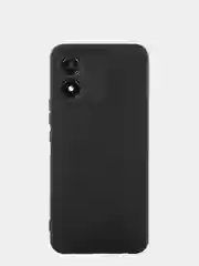 Черный чехол BROSCORP для Honor X5 матовый силиконовый, тонкий, бортик вокруг камер