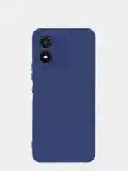 Синий чехол BROSCORP для Honor X5 матовый силиконовый, тонкий, бортик вокруг камер
