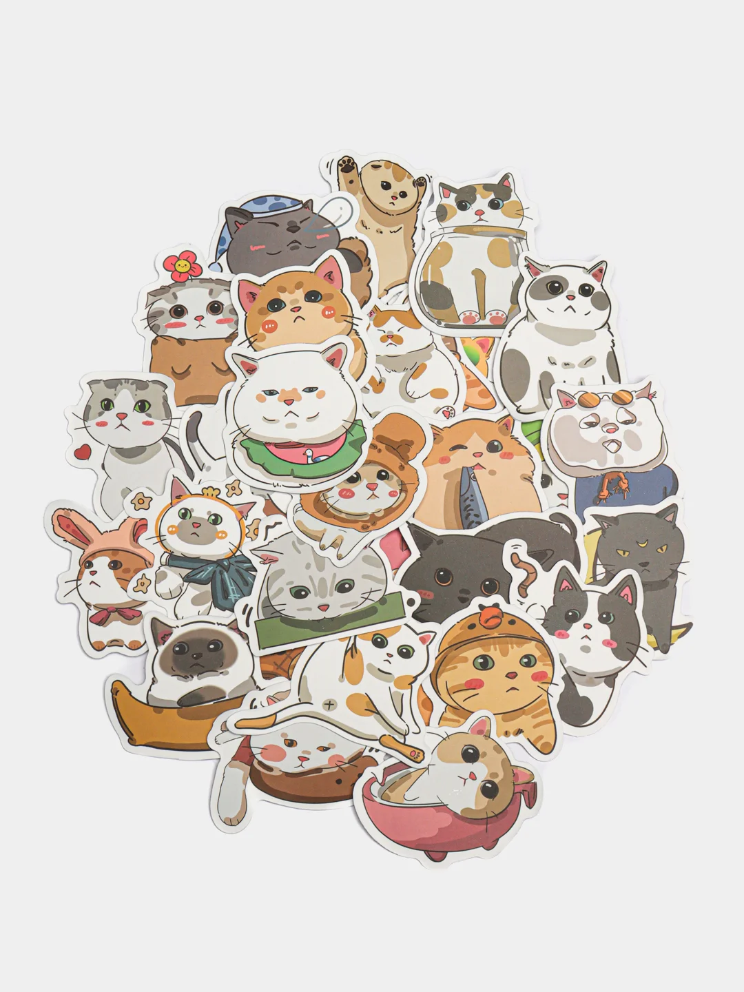 Наклейки стикеры Коты/ кошки/62 штуки/ котики