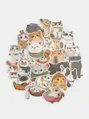 Наклейки стикеры Коты/ кошки/62 штуки/ котики