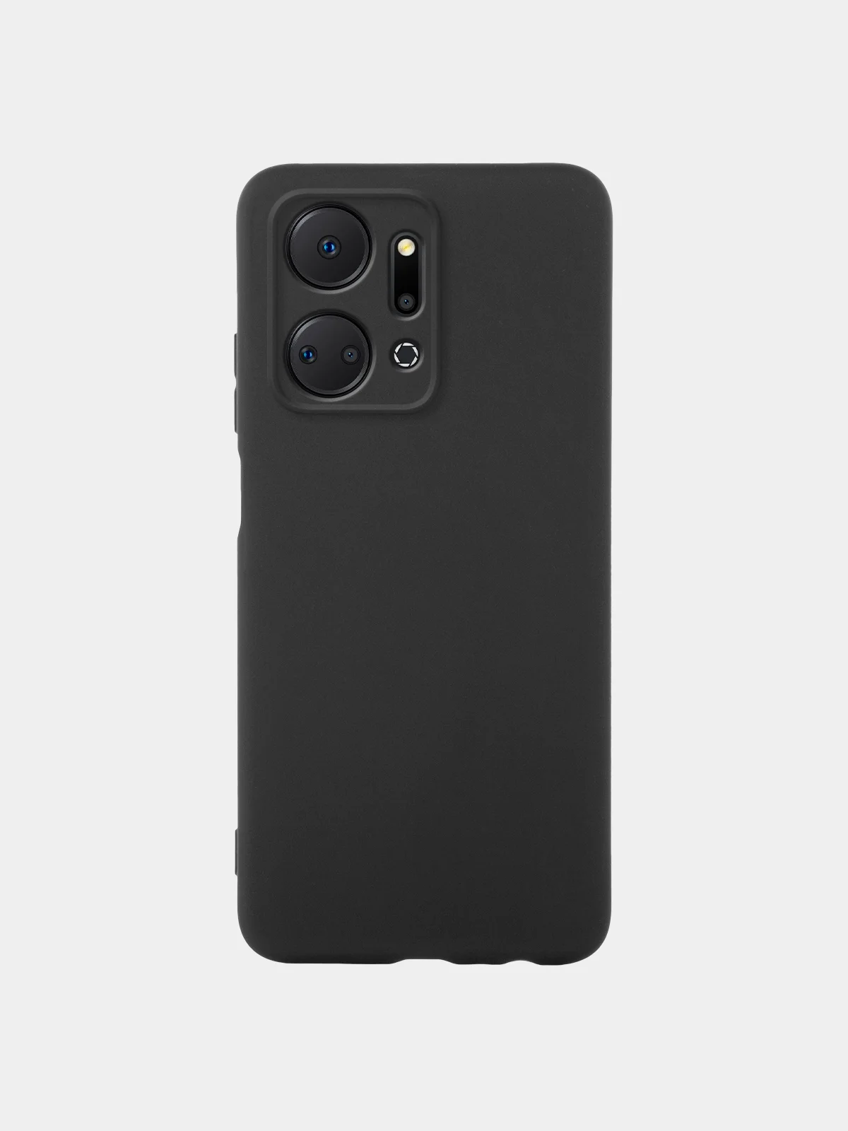 Черный чехол BROSCORP для Honor X7a матовый, силиконовый, тонкий, бортик вокруг камер
