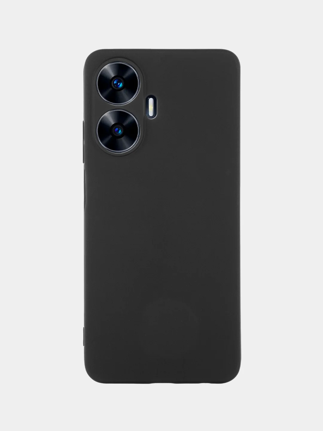Черный чехол BROSCORP для Realme C55 матовый силиконовый тонкий, бортик вокруг камер