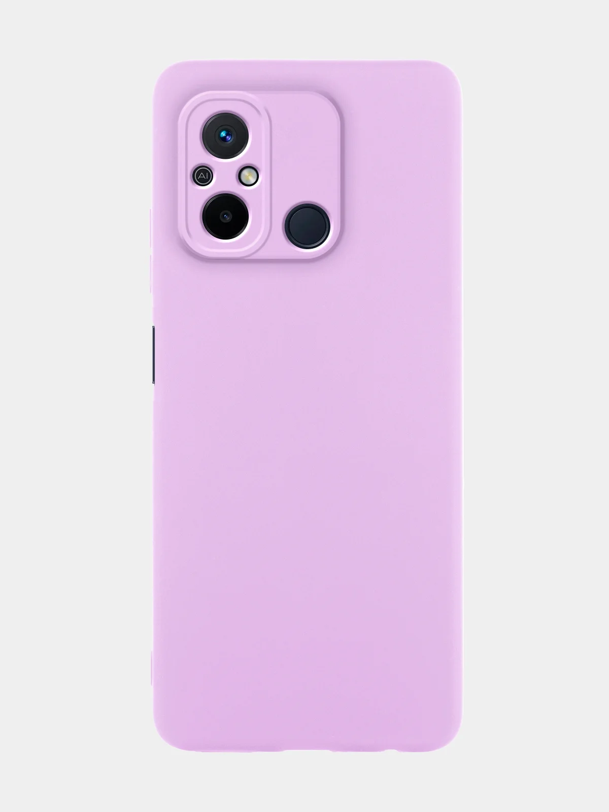 Фиолетовый чехол BROSCORP для Xiaomi Redmi 12С матовый силиконовый тонкий, бортик вокруг камер