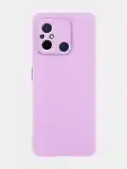 Фиолетовый чехол BROSCORP для Xiaomi Redmi 12С матовый силиконовый тонкий, бортик вокруг камер