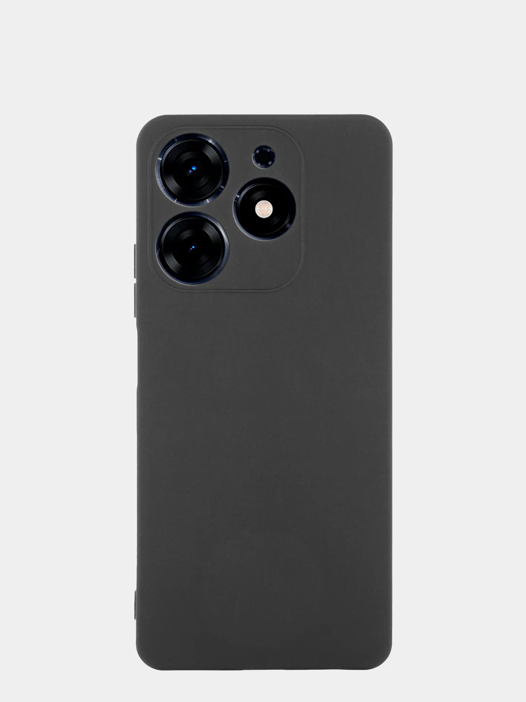 Черный чехол BROSCORP для Tecno Spark 10 Pro матовый силиконовый тонкий, бортик вокруг камер