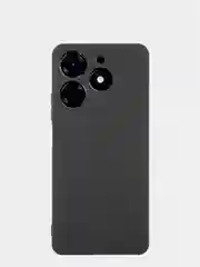Черный чехол BROSCORP для Tecno Spark 10 Pro матовый силиконовый тонкий, бортик вокруг камер
