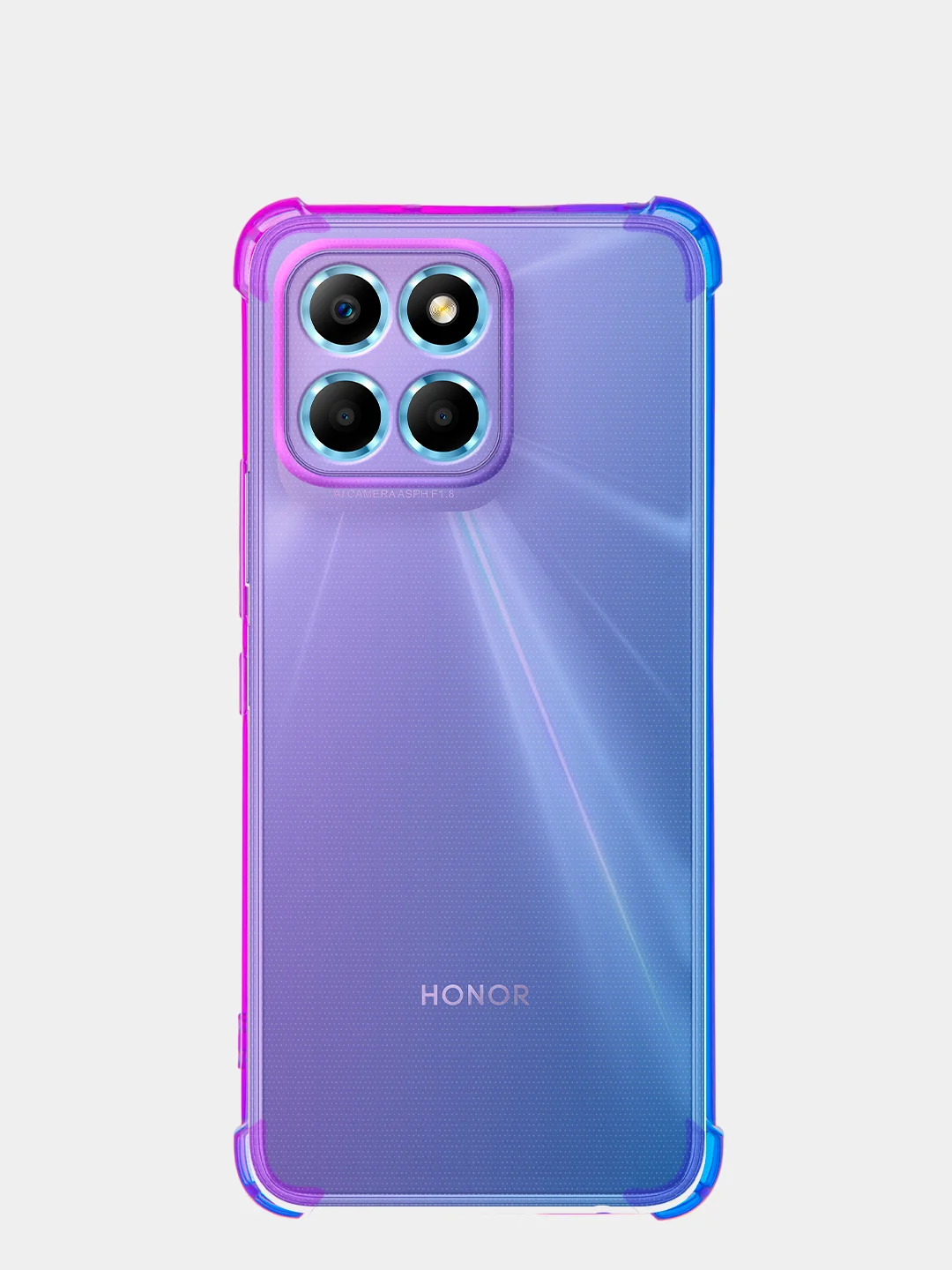 Розовый противоударный чехол BROSCORP для Honor X6 и X8 5G силиконовый, с усиленными углами