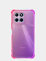 Розовый противоударный чехол BROSCORP для Honor X6 и X8 5G силиконовый, с усиленными углами