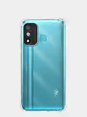 Прозрачный противоударный чехол BROSCORP для Itel A27, силиконовый, с усиленными углами, прозрачный