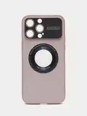 Розовый чехол на iPhone 11/12/13/14/Pro Max, Айфон Про Макс, магнитный поликарбонат, MagSafe