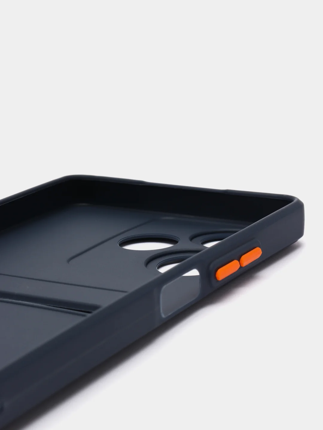 Темно-синий силиконовый чехол для Infinix Hot 30, с защитой камеры, прозрачный