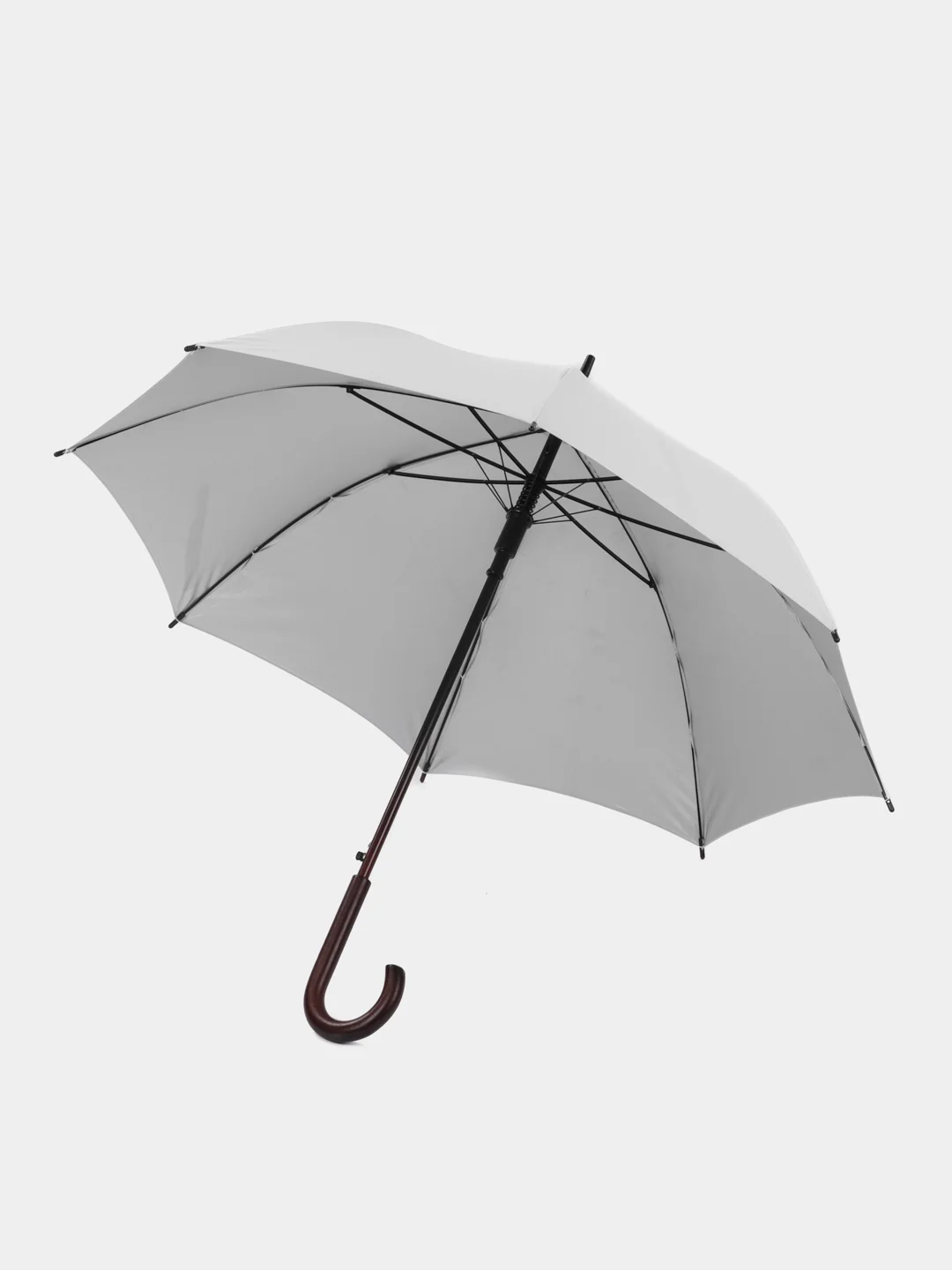 Серебряный зонт-трость Standard, красный