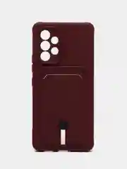 Тёмно-бордовый чехол с карманом для Samsung Galaxy A53 5G (Самсунг А53 5G)