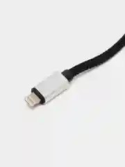 Черный плетёный USB кабель в оплетке Lightning, Micro Type-C