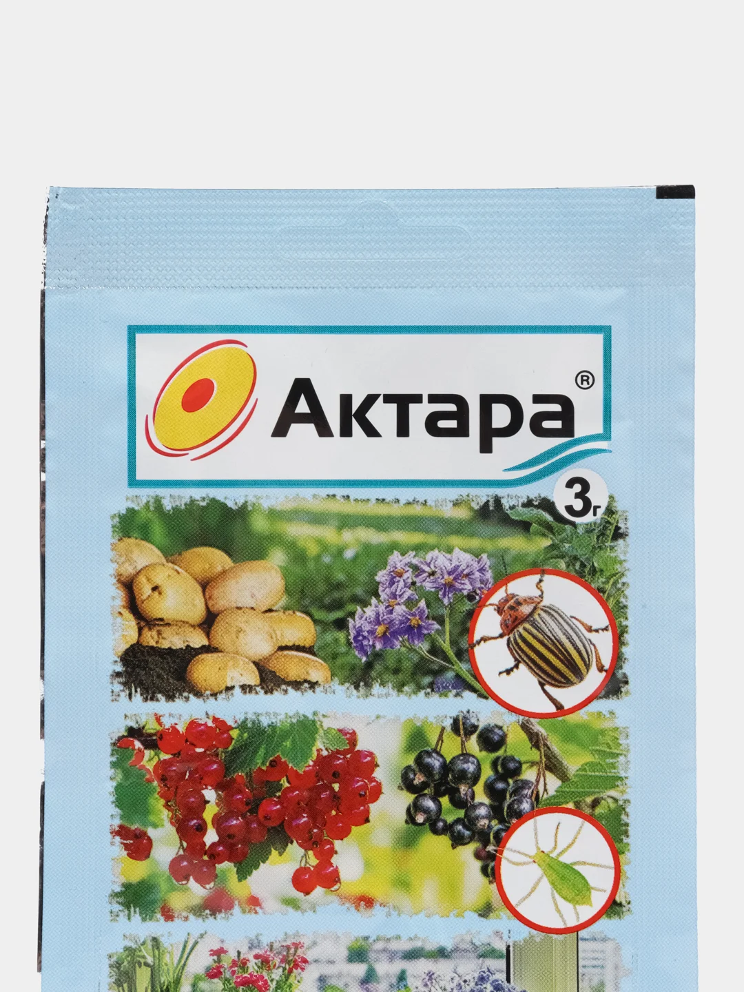 От колорадского жука Актара сухая, инсектицид от тли, цикадки, белокрылки, 3гр, ВХ