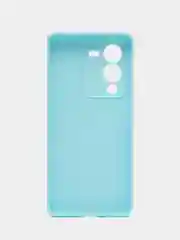 Голубой чехол для Vivo V25 Pro 5G силиконовый (Виво В25 про 5джи)  с защитой камеры