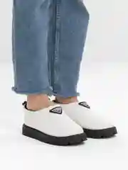 Белый дутики женские, зимние