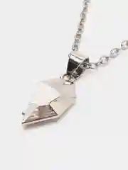 Серебряный подвеска-цепочка с сердцем, парный магнитный кулон, подарок на 8 марта