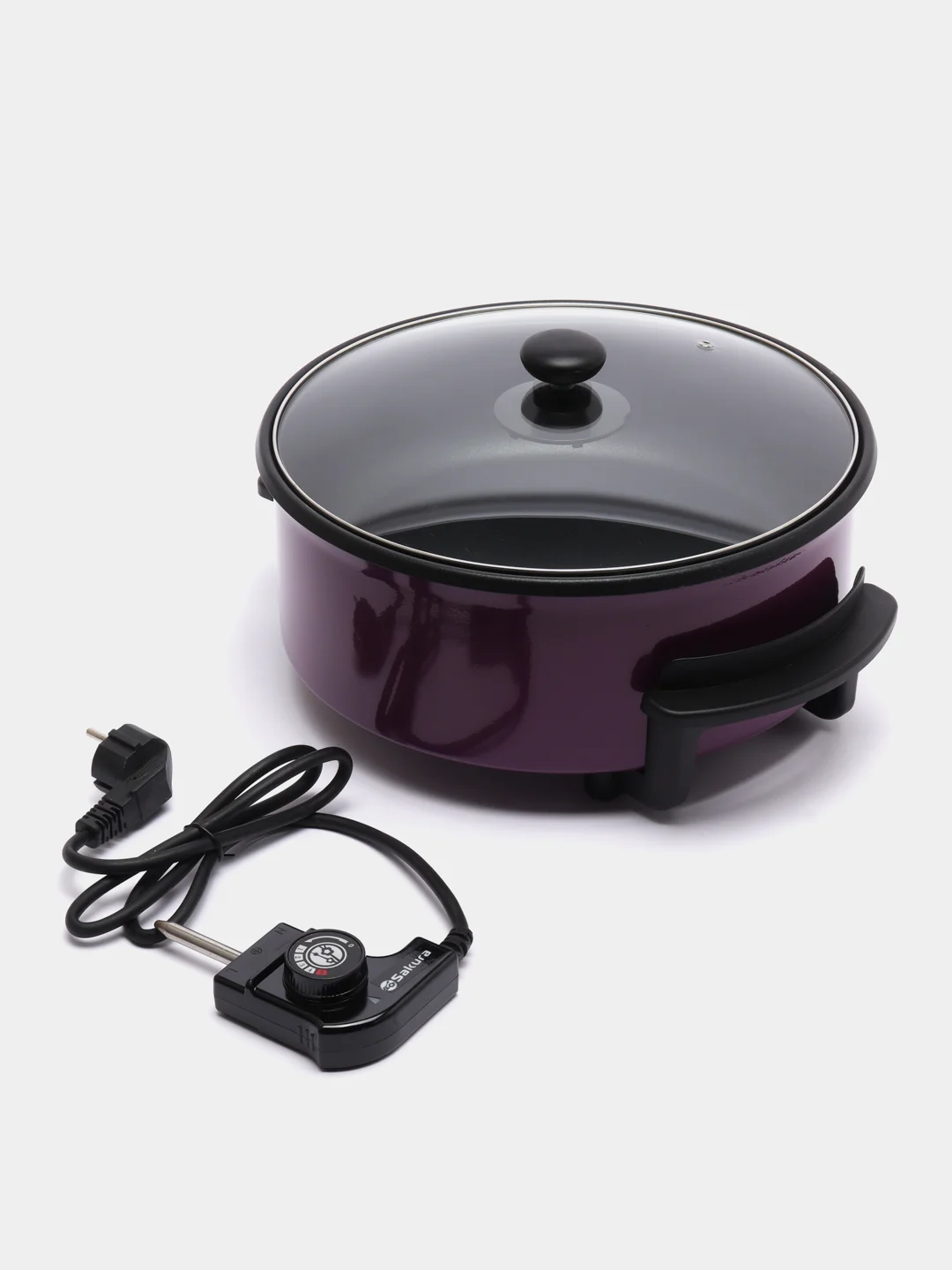 Фиолетовый электросковорода Sakura SA-7712V 32*9см