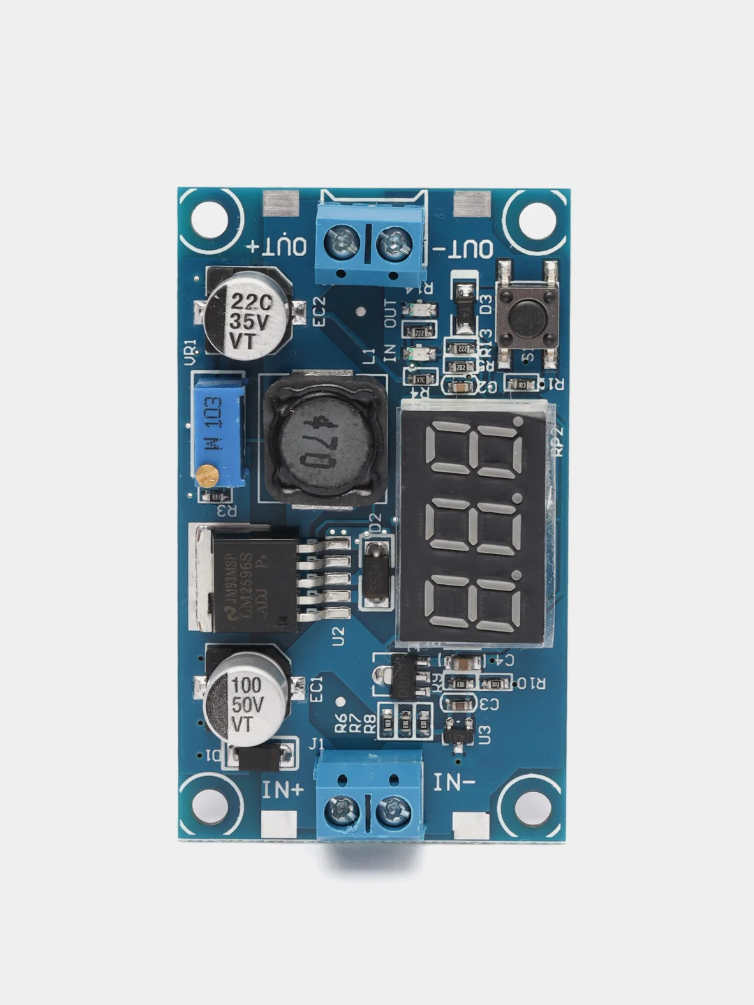 Понижающий DC-DC преобразователь LM2596 с вольтметром за 334 ₽ купить в ...