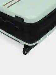 Бирюзовый чемодан складной на колесах