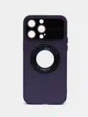 Серый чехол на iPhone 11/12/13/14/Pro Max, Айфон Про Макс, магнитный поликарбонат, MagSafe