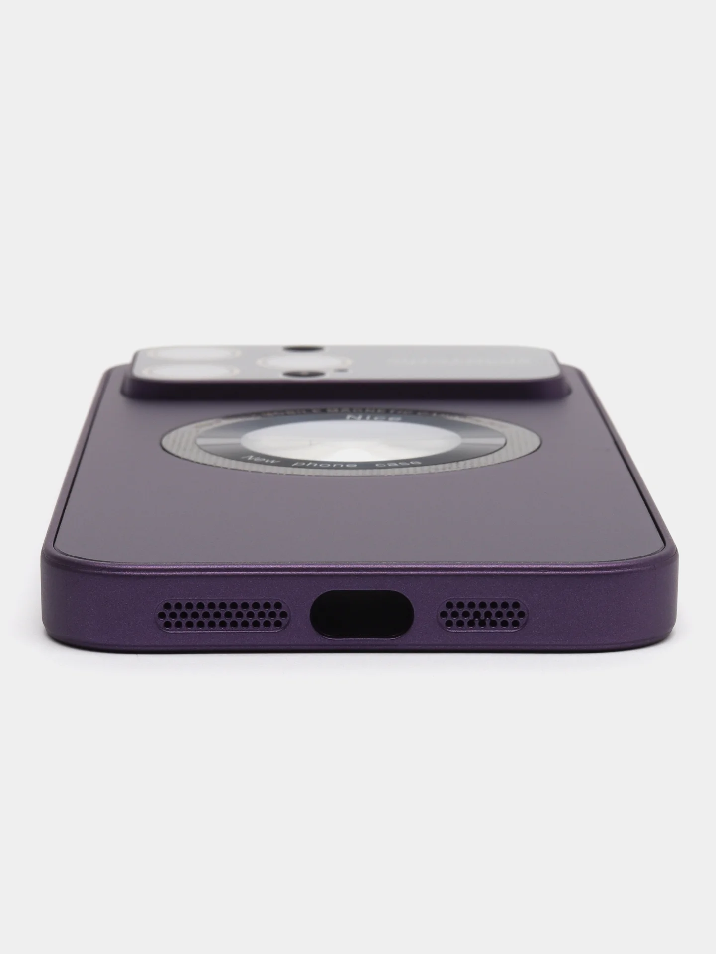 Серый чехол на iPhone 11/12/13/14/Pro Max, Айфон Про Макс, магнитный поликарбонат, MagSafe