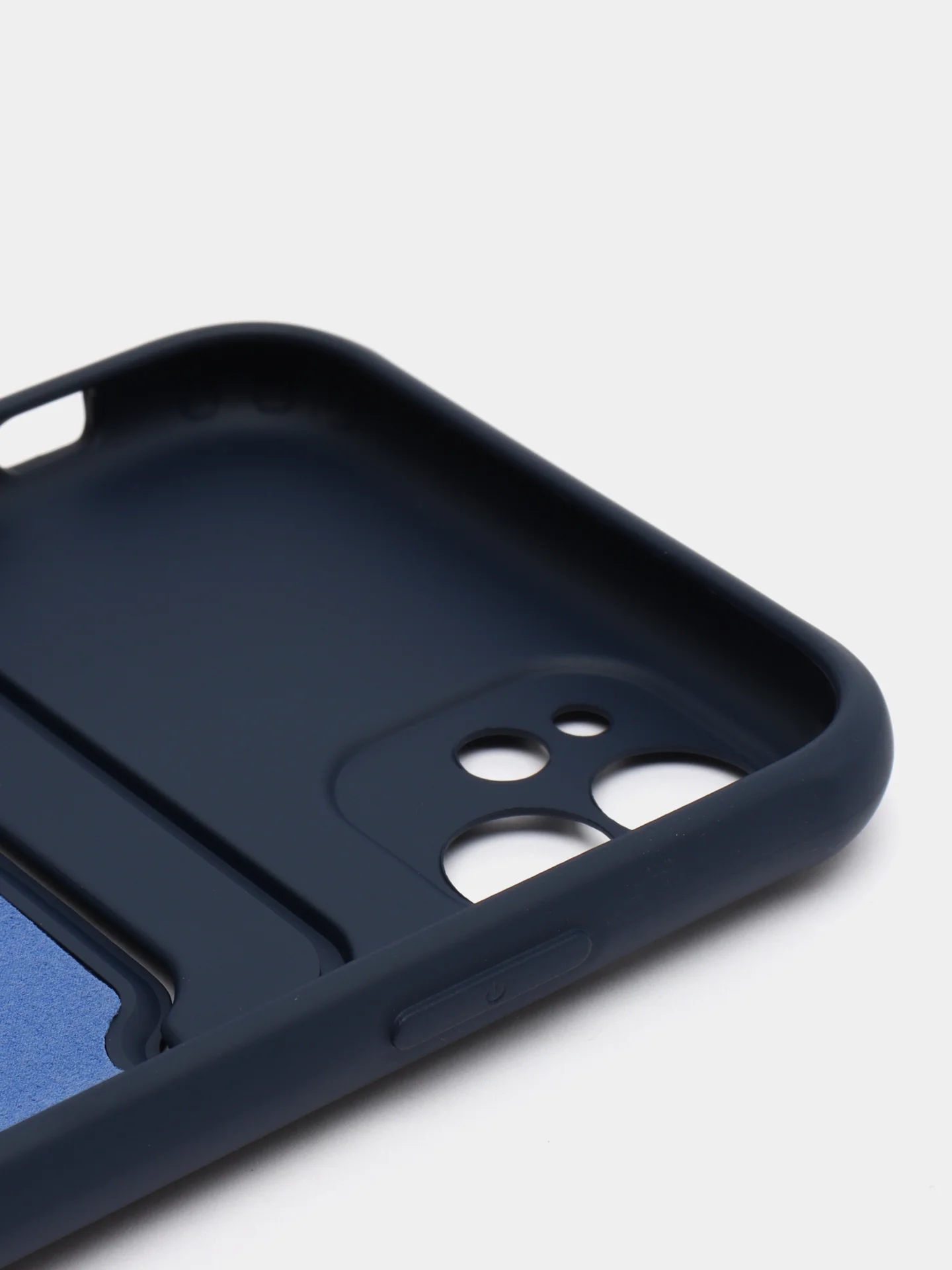 Темно-синий чехол для iPhone 14, 13, 12, 11 Pro Max, XS/X, XR, 7 / 8, Plus с карманом для карт