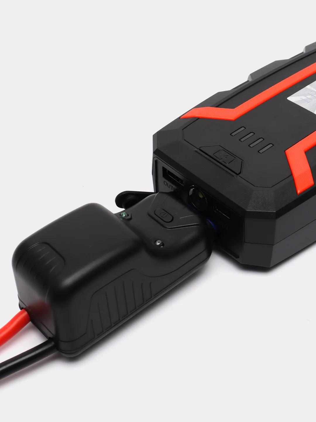 Черный пусковое зарядное устройство для автомобилей Jump Starter 12000 мач, пускач для авто