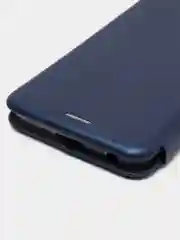 Синий чехол-книжка Xiaomi Redmi 10 (Сяоми Редми 10), экокожа