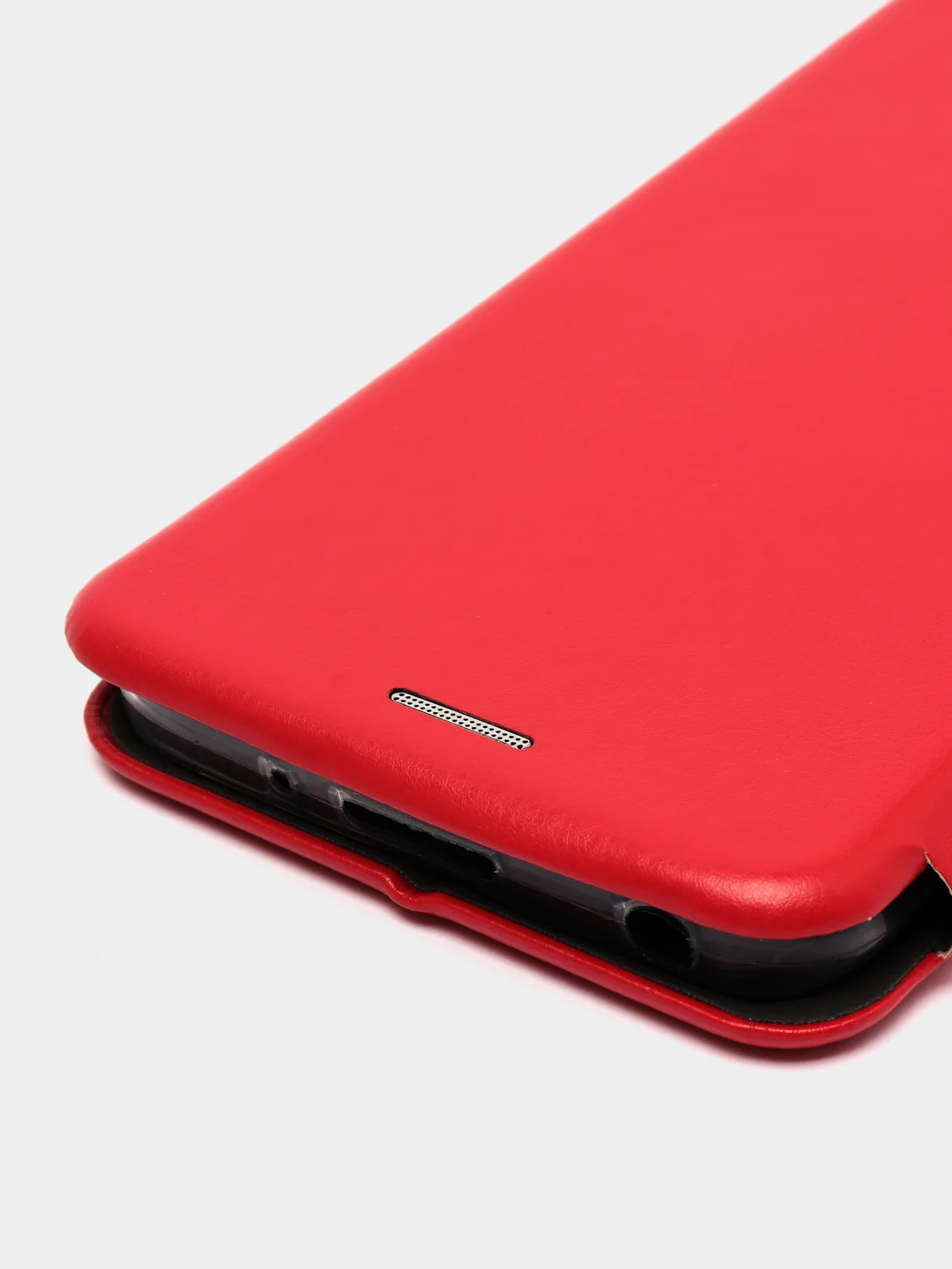 Красный чехол-книжка Xiaomi Redmi 10 (Сяоми Редми 10), экокожа
