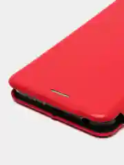Красный чехол-книжка Xiaomi Redmi 10 (Сяоми Редми 10), экокожа