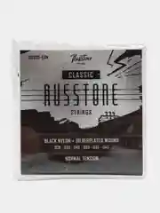 Струны для классической гитары Russtone CBS, посеребренная обмотка, черный нейлон