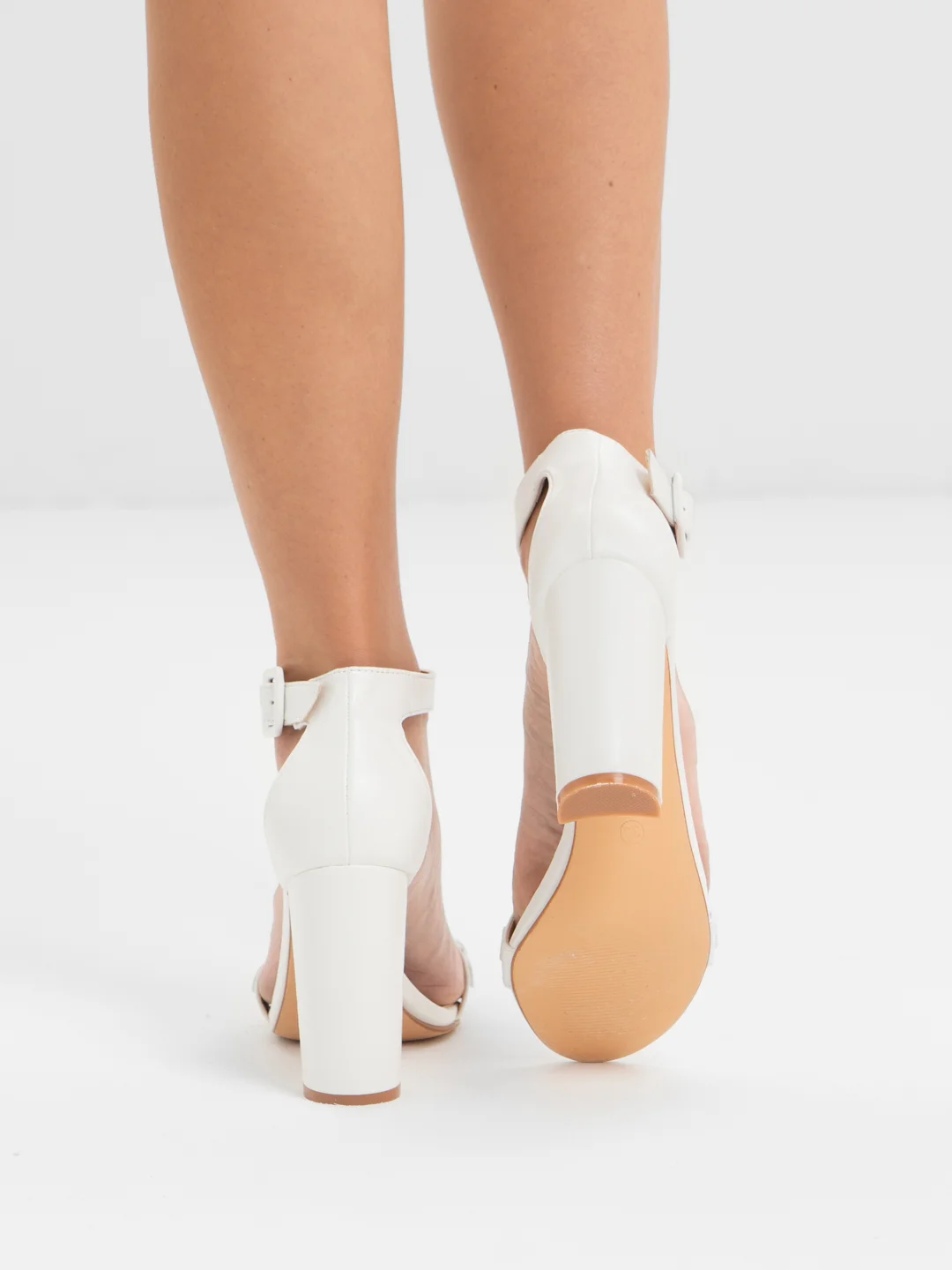 Белый босоножки женские на каблуке 36-40