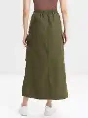 Песочный хаки юбка карго женская