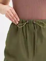 Песочный хаки юбка карго женская
